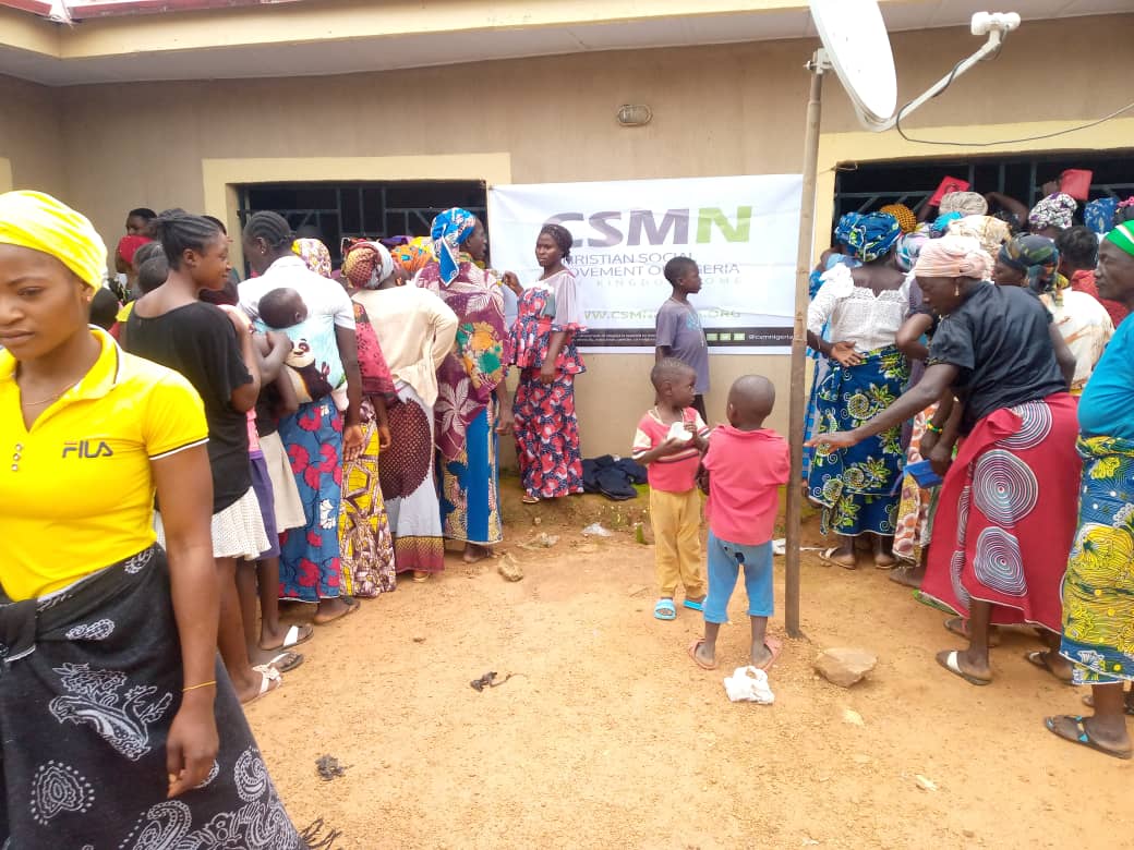 Distribution of clothes at Mercy IDP Camp, Zonkwa, Southern Kaduna - Saturday 3rd July 2021